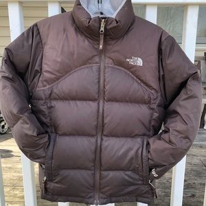 Puffer Down Girls Brown Coat 